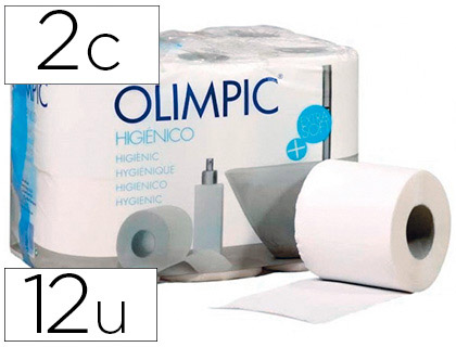 12 rollos papel higiénico  Olimpic 2 capas
